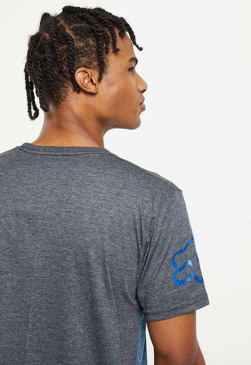 Fox - Split race tee - grey & blue