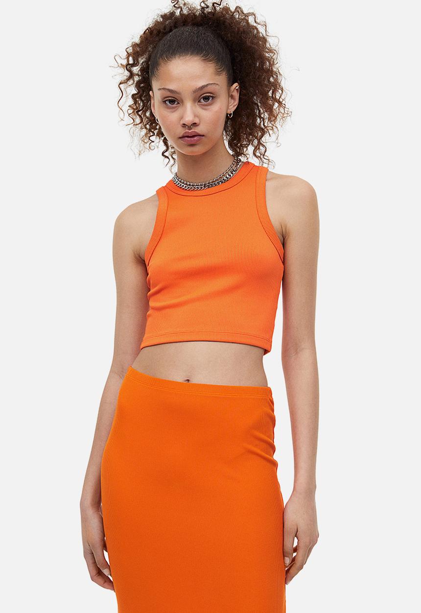 H&M - Cropped vest top - orange