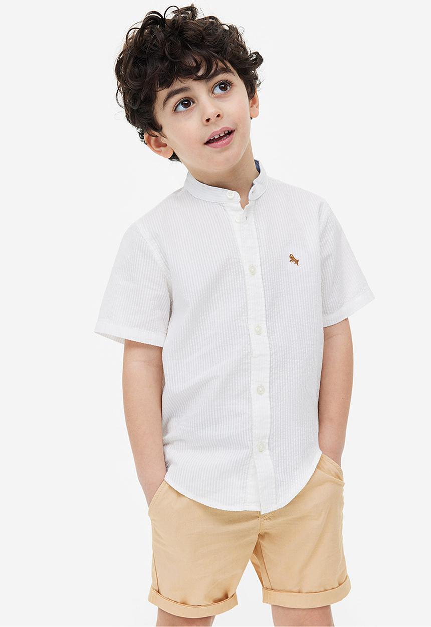 H&M - Cotton shorts - light beige 