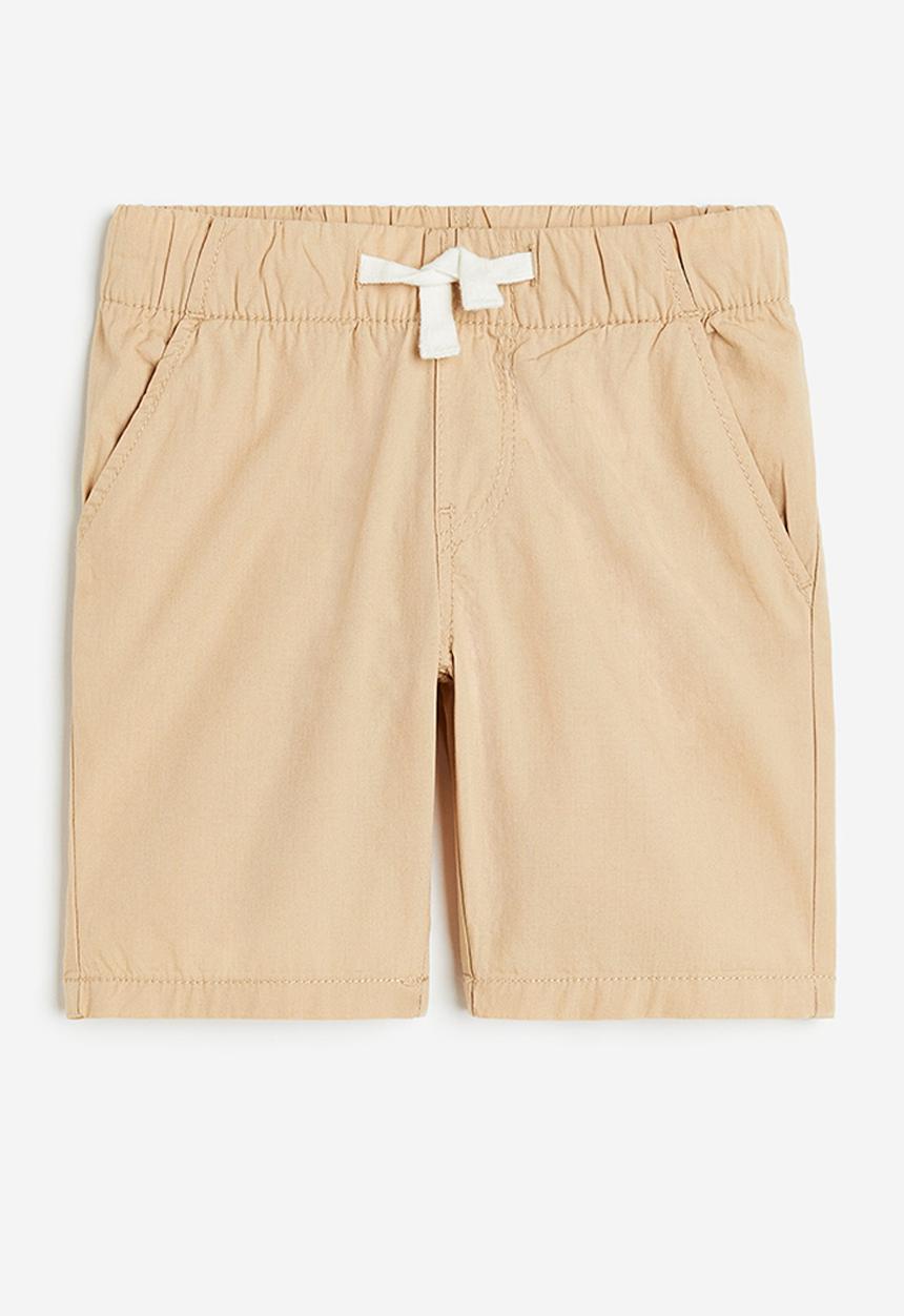 H&M - Cotton shorts - light beige 
