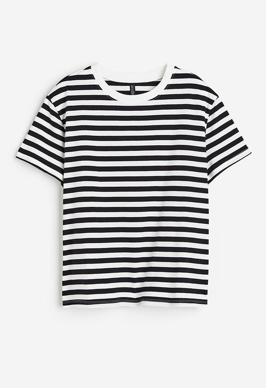 H&M - T-shirt - white/striped