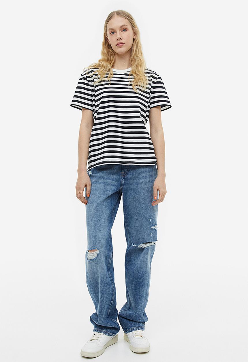 H&M - T-shirt - white/striped