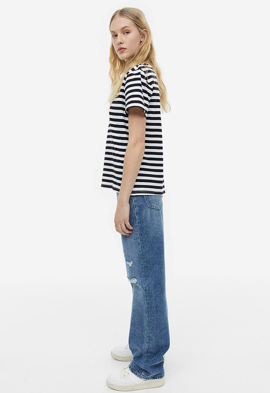 H&M - T-shirt - white/striped