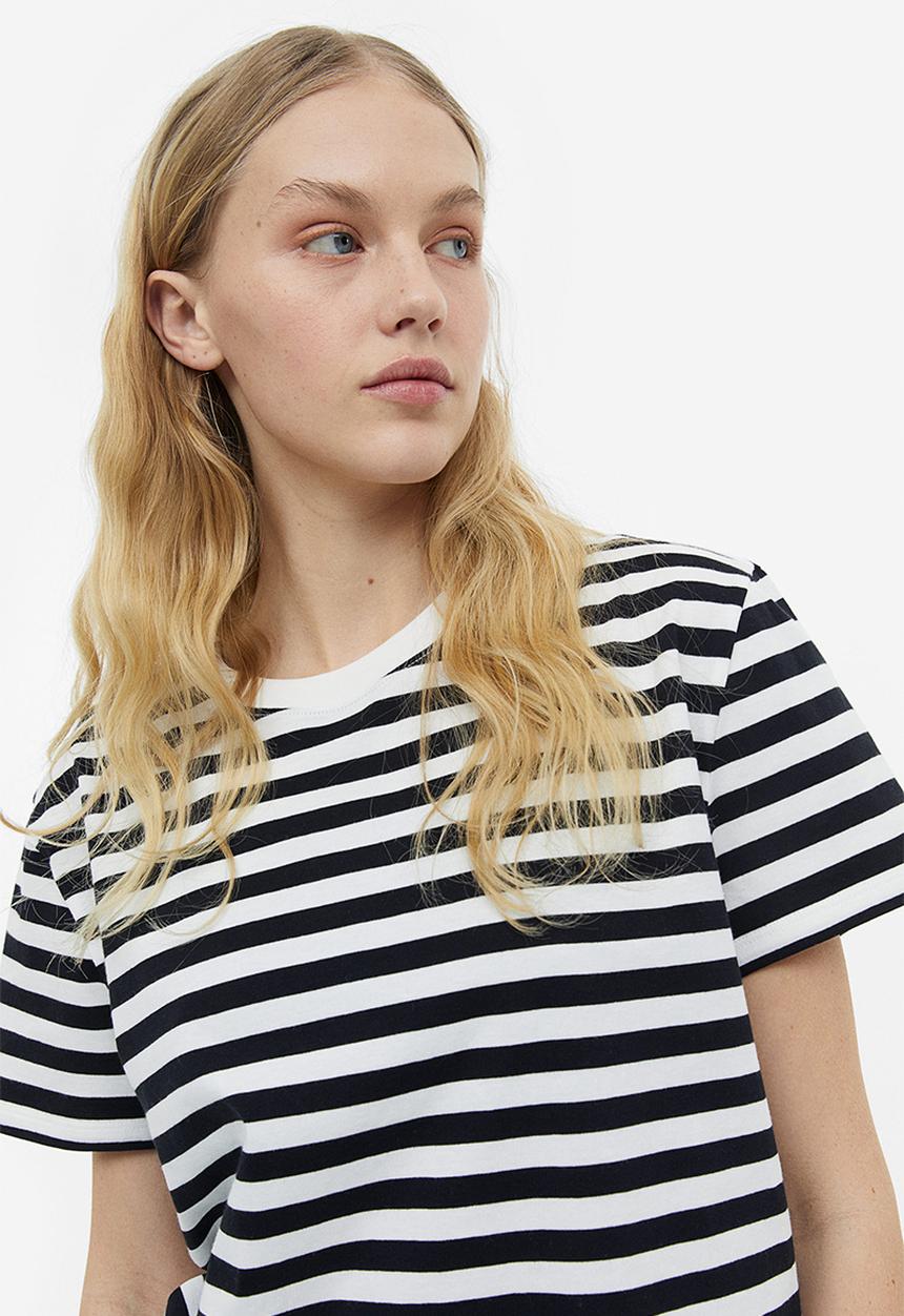 H&M - T-shirt - white/striped