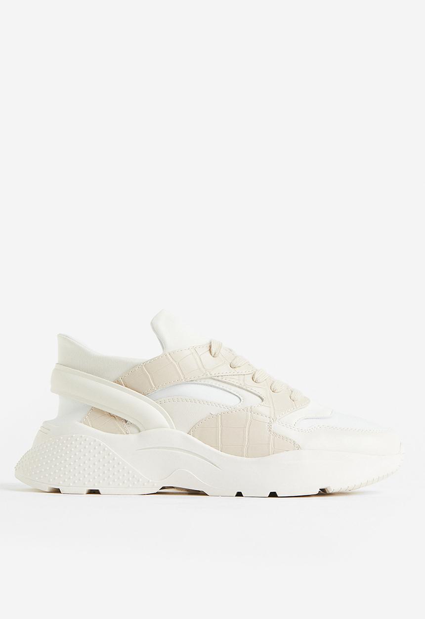 H&M - Chunky trainers - white/beige 