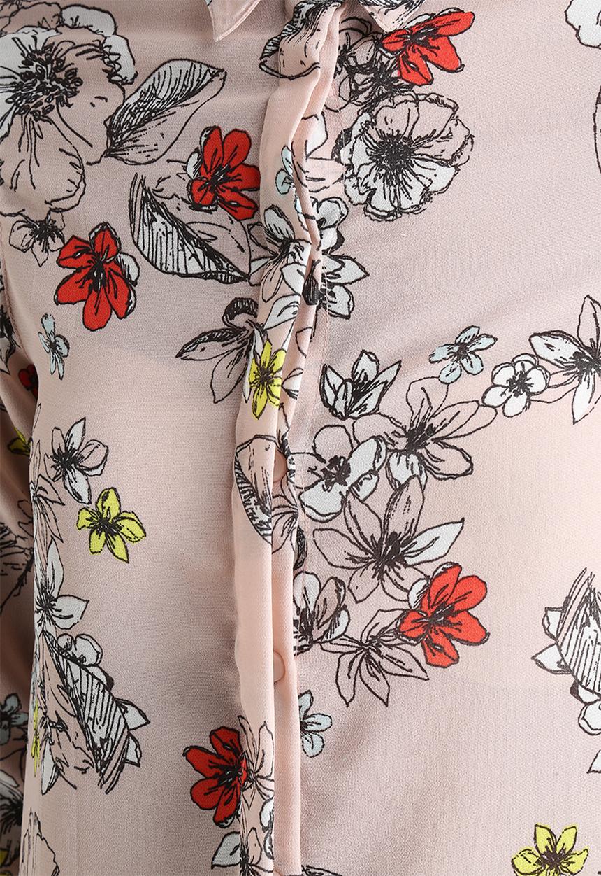 Influence. - Handkerchief Hem Floral Shirt 