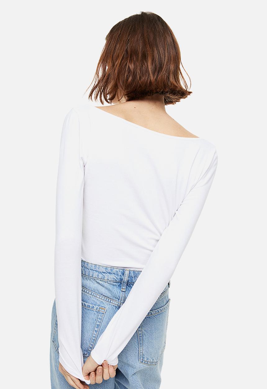 H&M - Long-sleeved jersey top - white