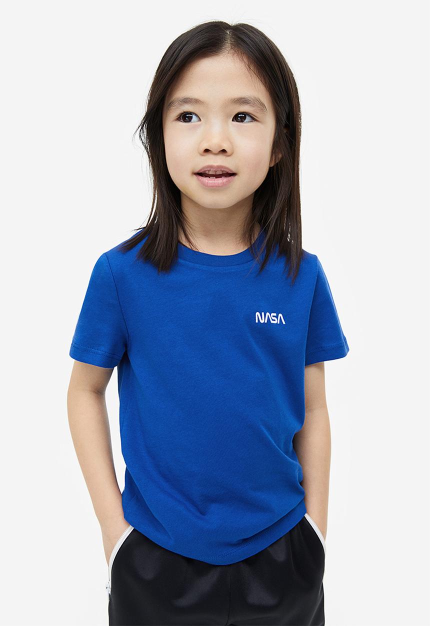 H&M - Cotton t-shirt - bright blue/nasa 