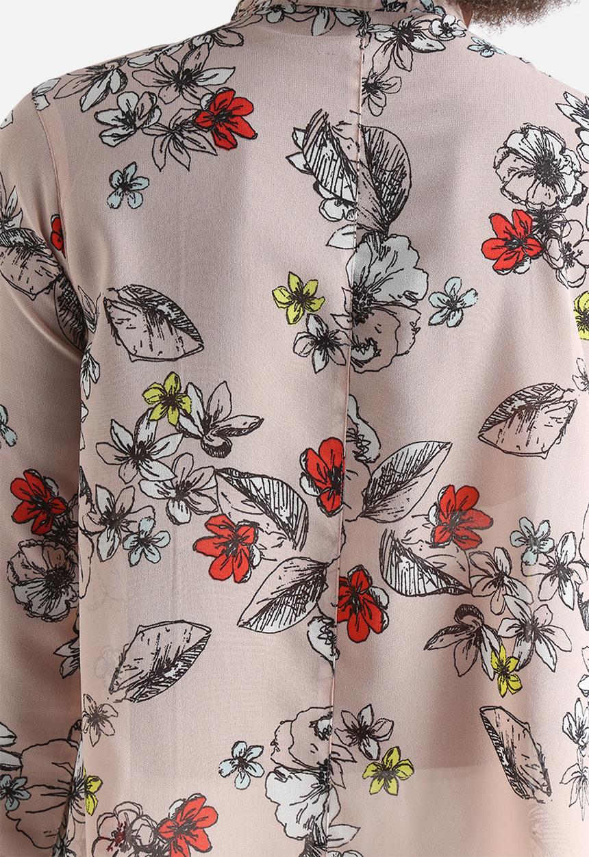 Influence. - Handkerchief Hem Floral Shirt 