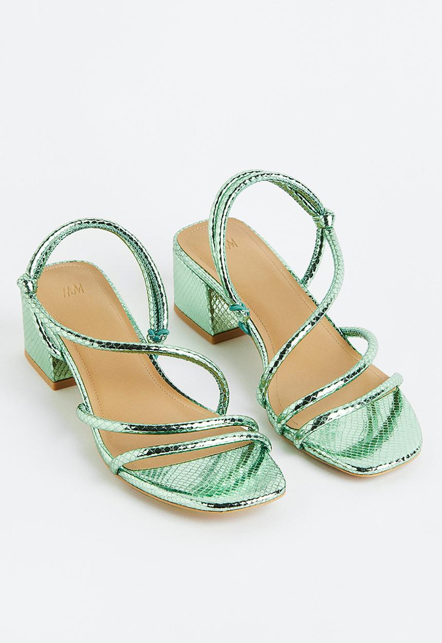 H&M - Heeled sandals - mint green