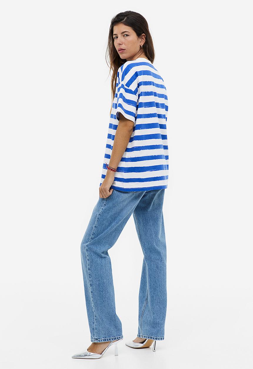 H&M - Printed t-shirt - blue/striped