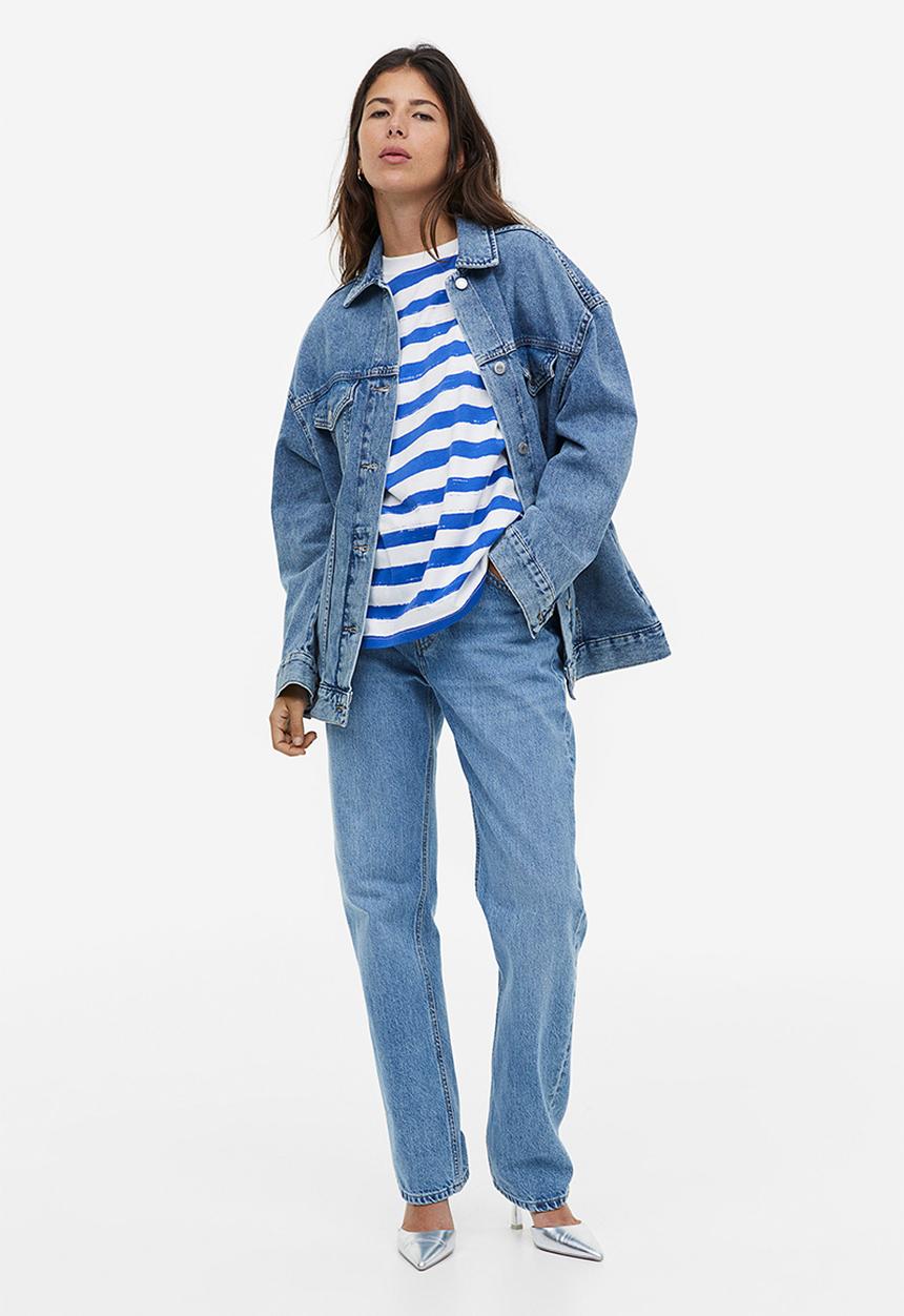 H&M - Printed t-shirt - blue/striped