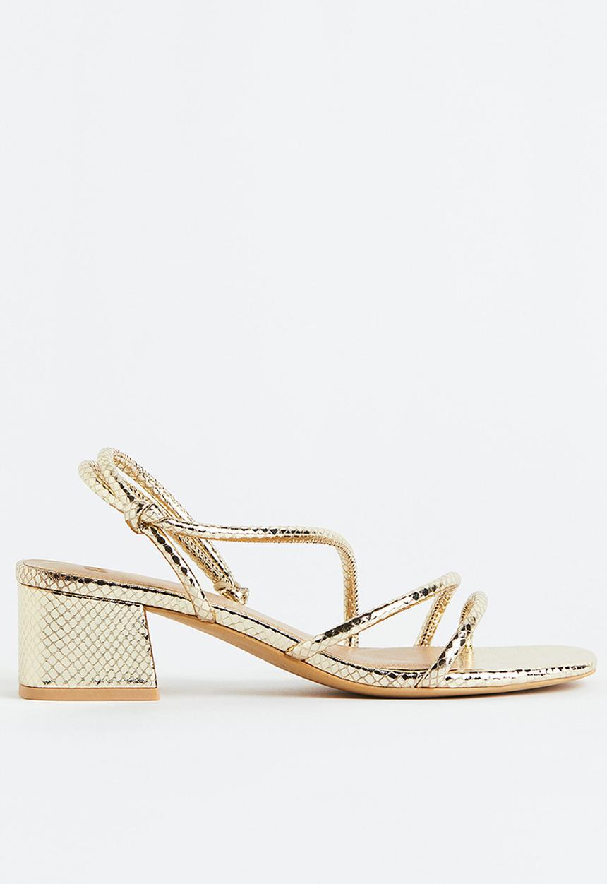 H&M - Heeled sandals - gold-coloured 