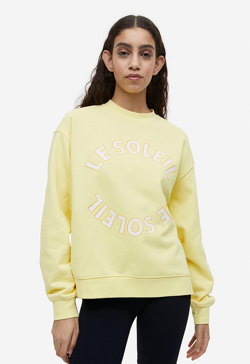 H&M - Printed sweatshirt - light yellow