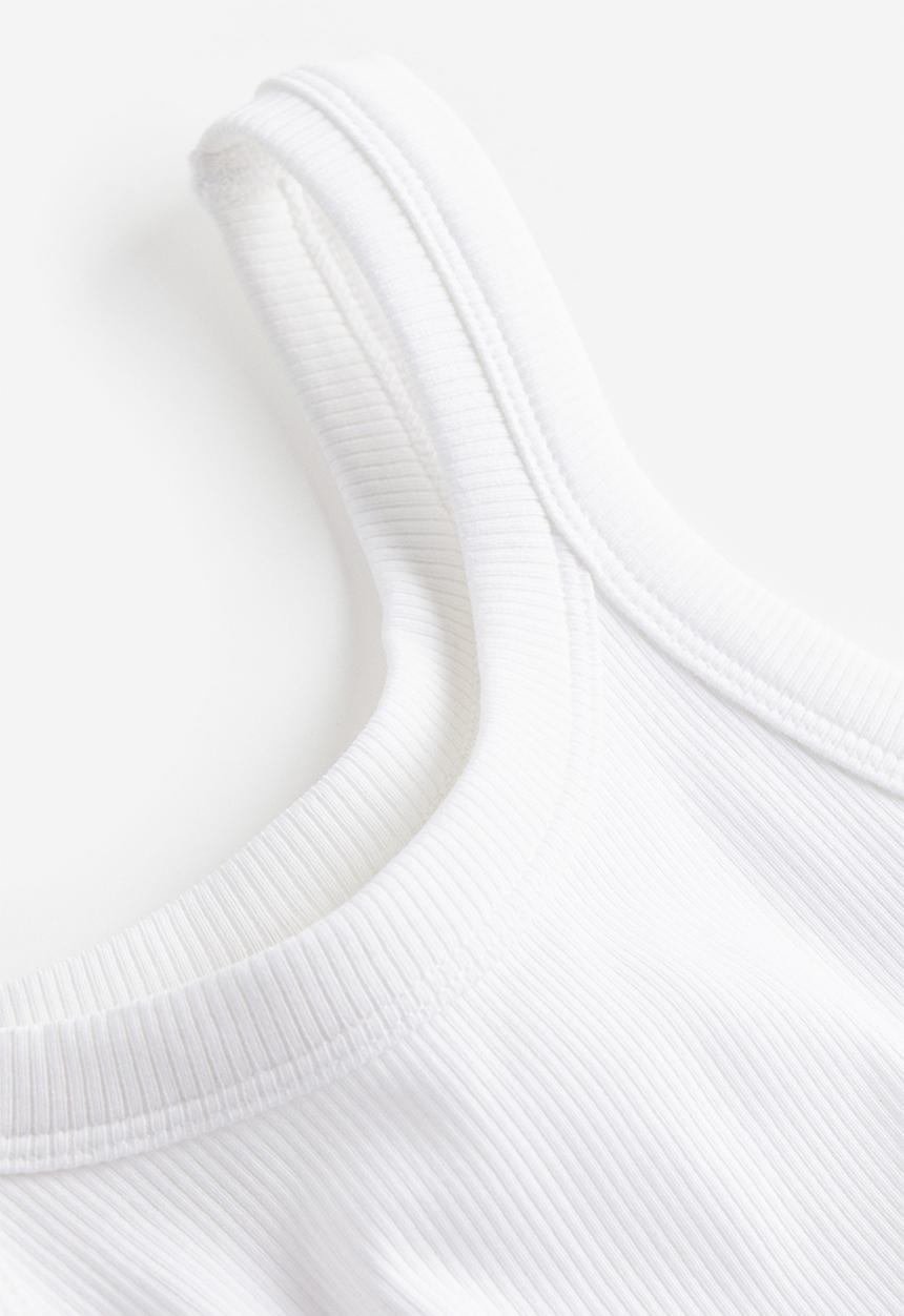 H&M - Ribbed vest top - white