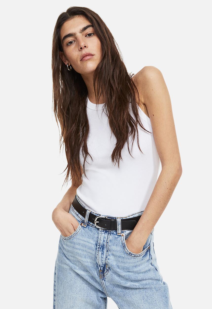 H&M - Ribbed vest top - white