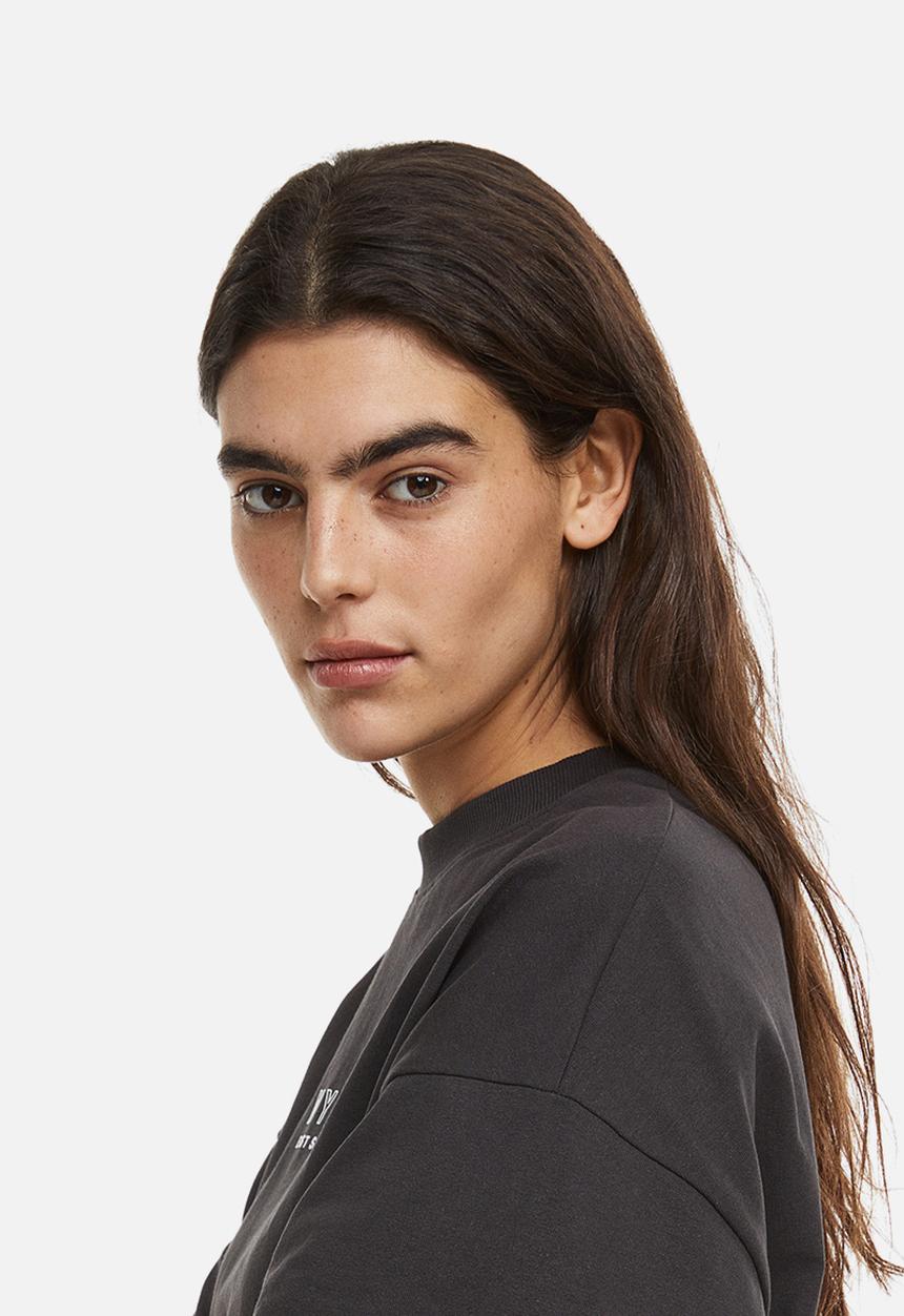 H&M - Oversized t-shirt - dark grey/nyc