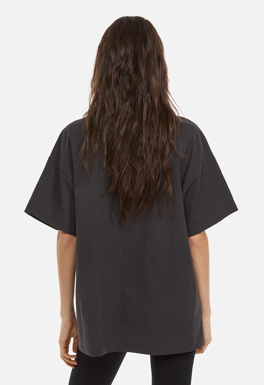 H&M - Oversized t-shirt - dark grey/nyc