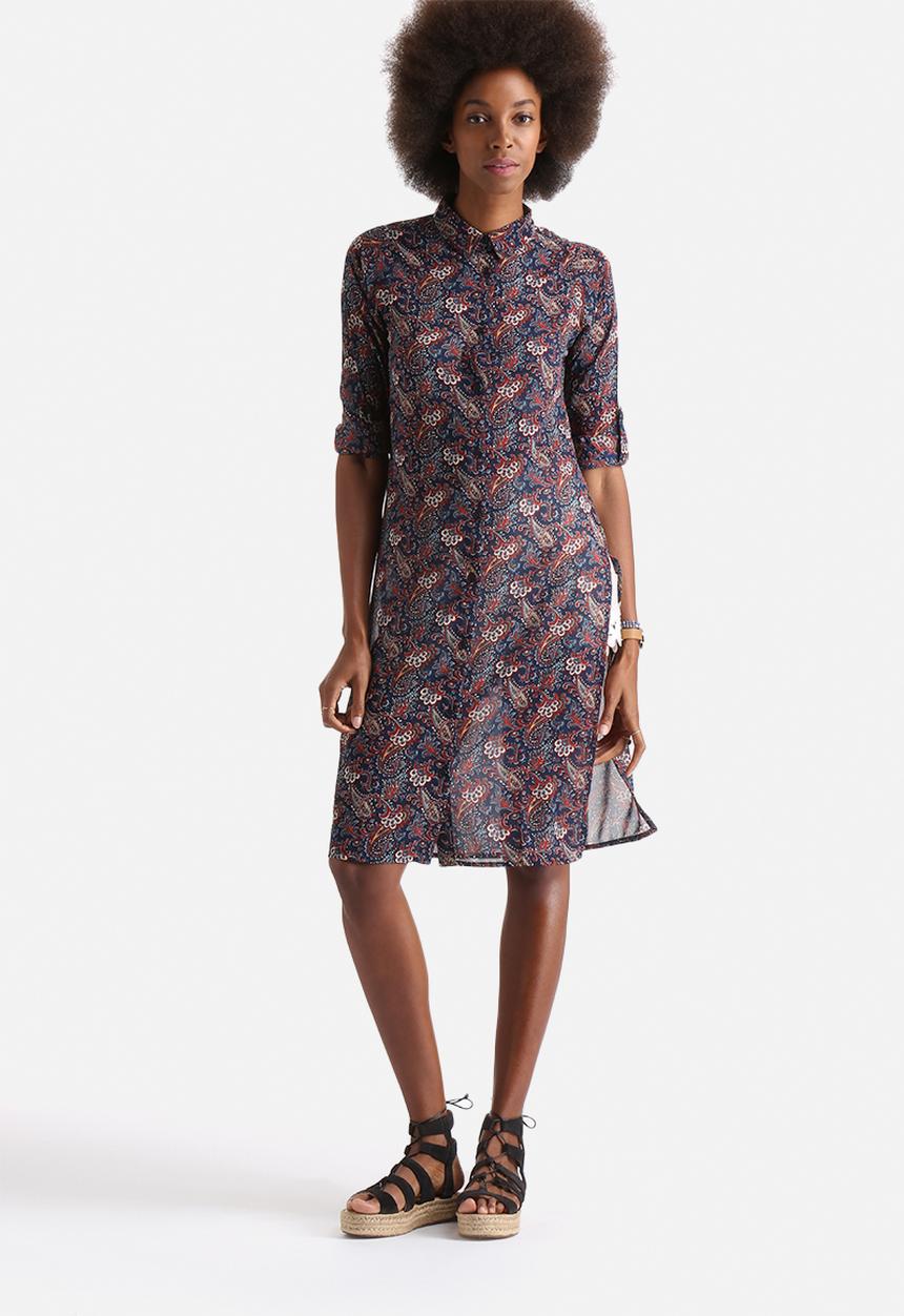 Influence. - Paisley Print Longline Shirt 