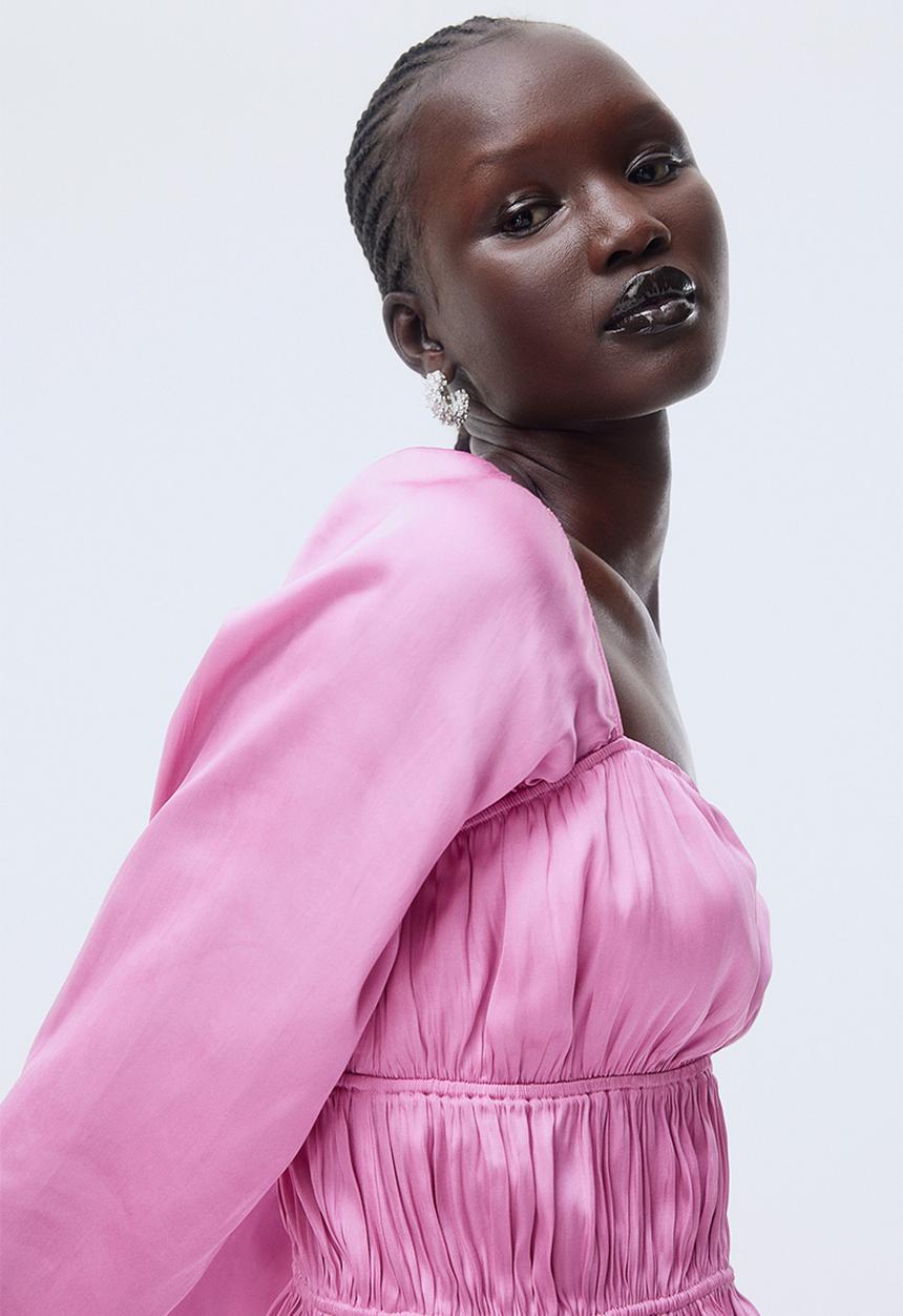 H&M - Satin blouse - pink