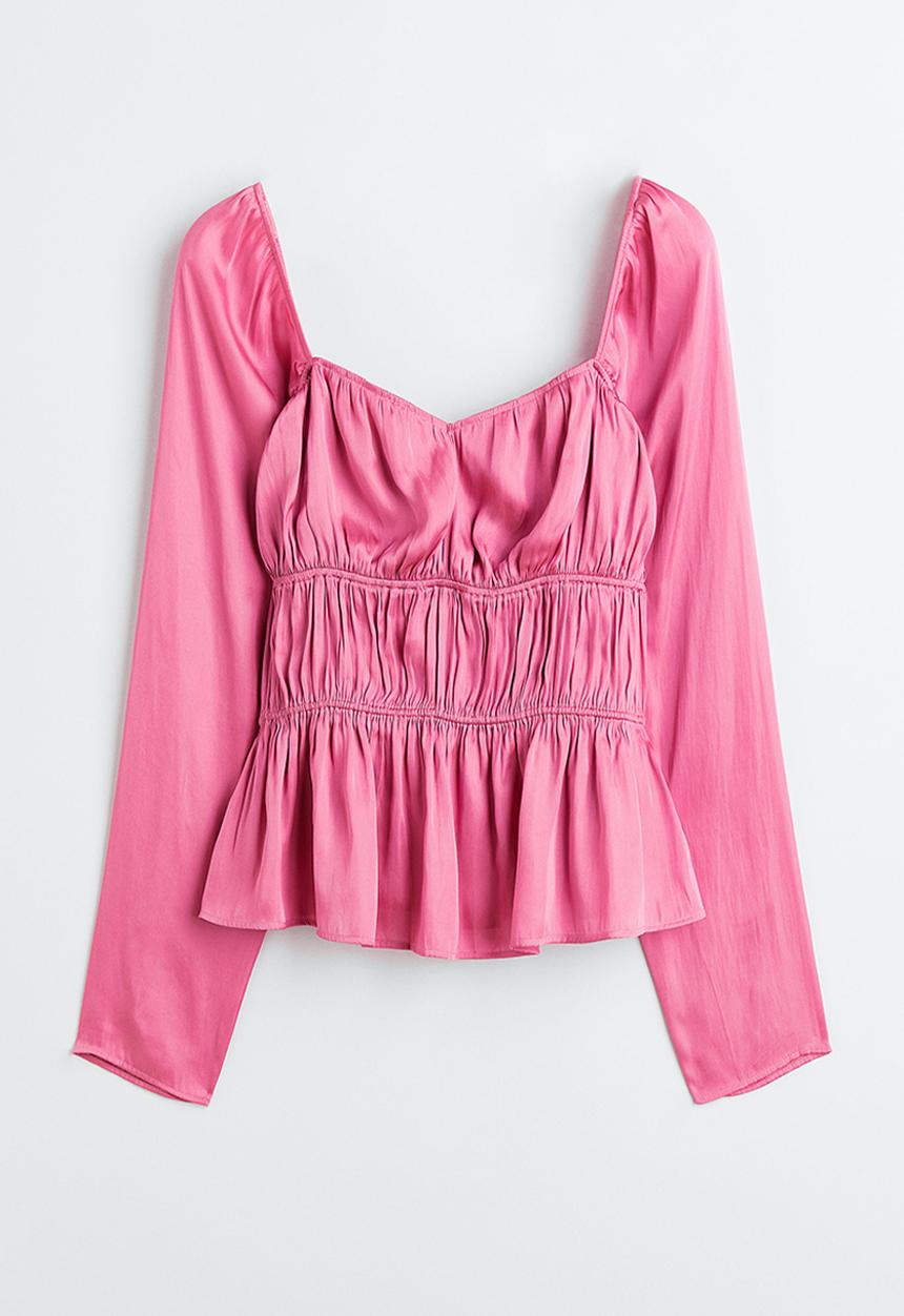 H&M - Satin blouse - pink