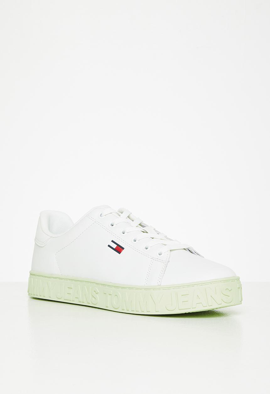 Tommy Hilfiger - Tommy jeans leather cupsole sneaker - minty