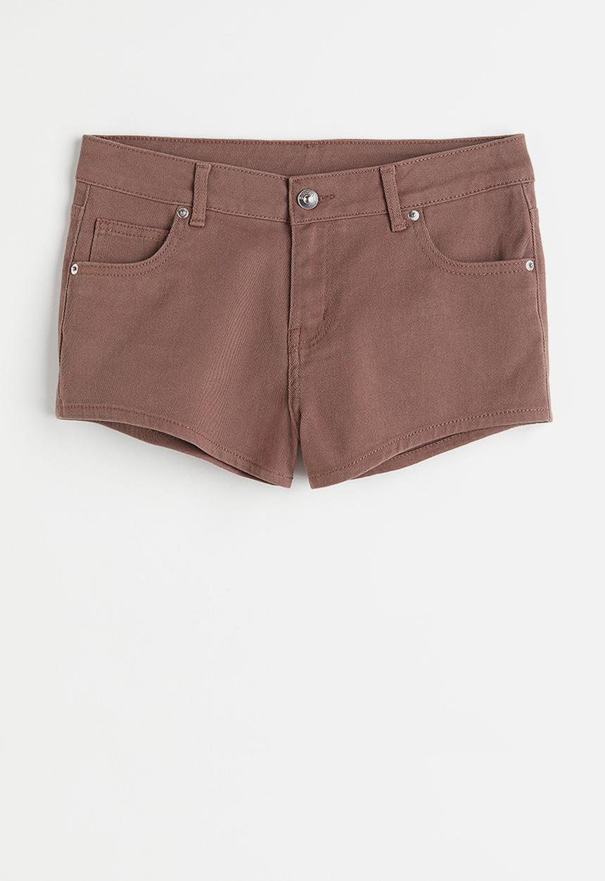 H&M - Low waisted twill shorts - brown