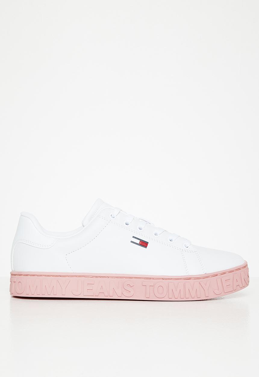 Tommy Hilfiger - Tommy jeans leather cupsole sneaker - misty pink