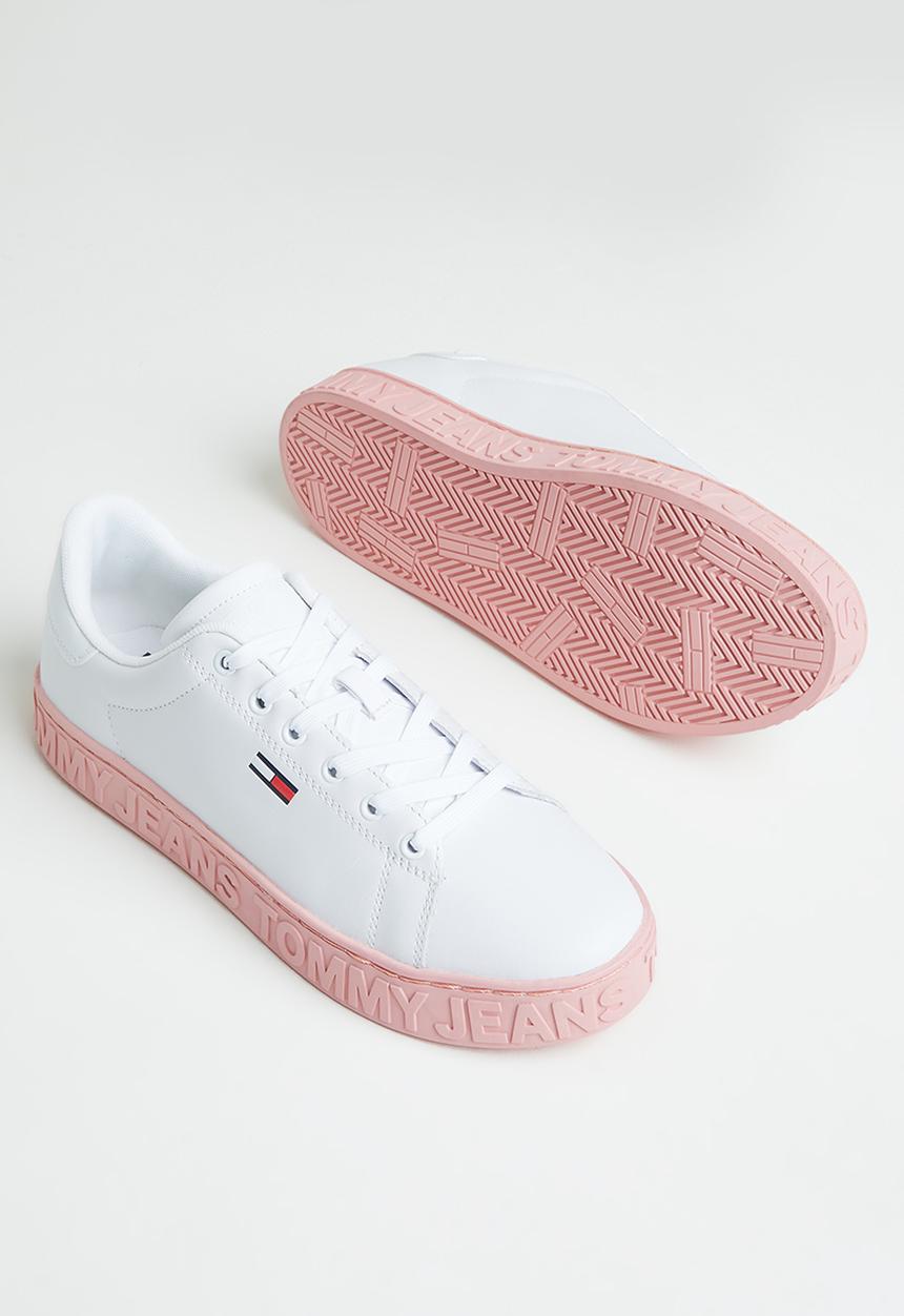 Tommy Hilfiger - Tommy jeans leather cupsole sneaker - misty pink