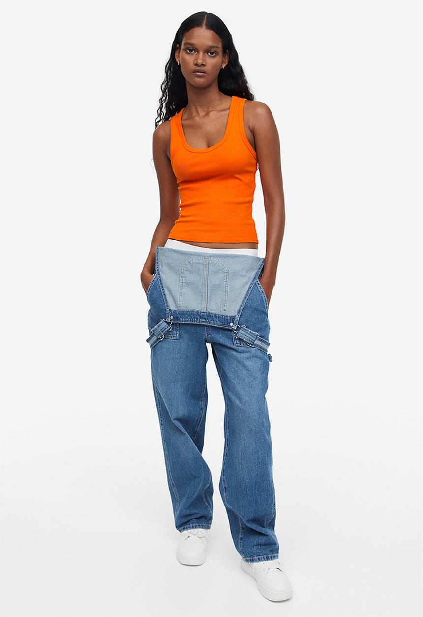 H&M - Ribbed cotton vest top - orange