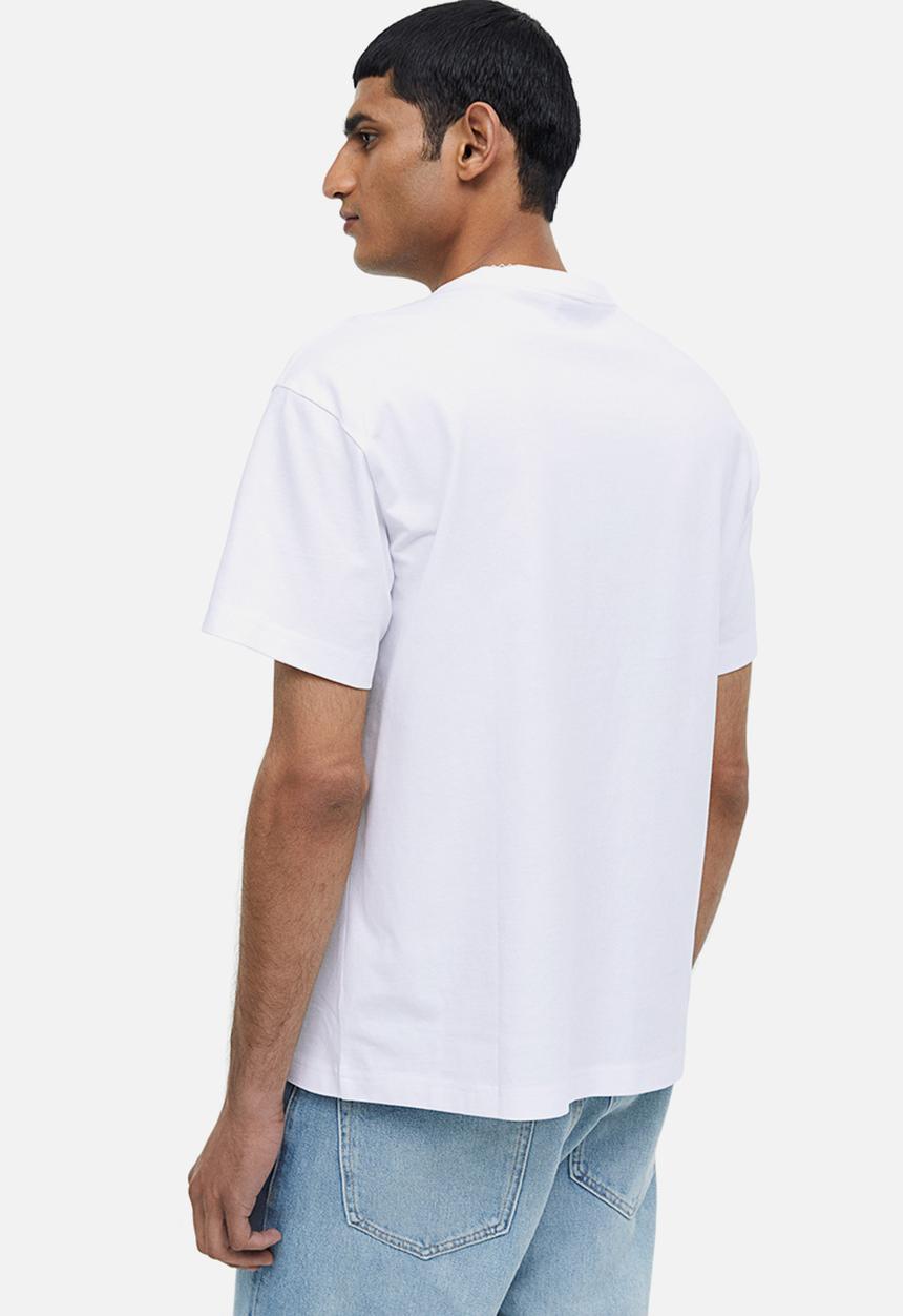H&M - Relaxed fit printed T-shirt - white l.a. core