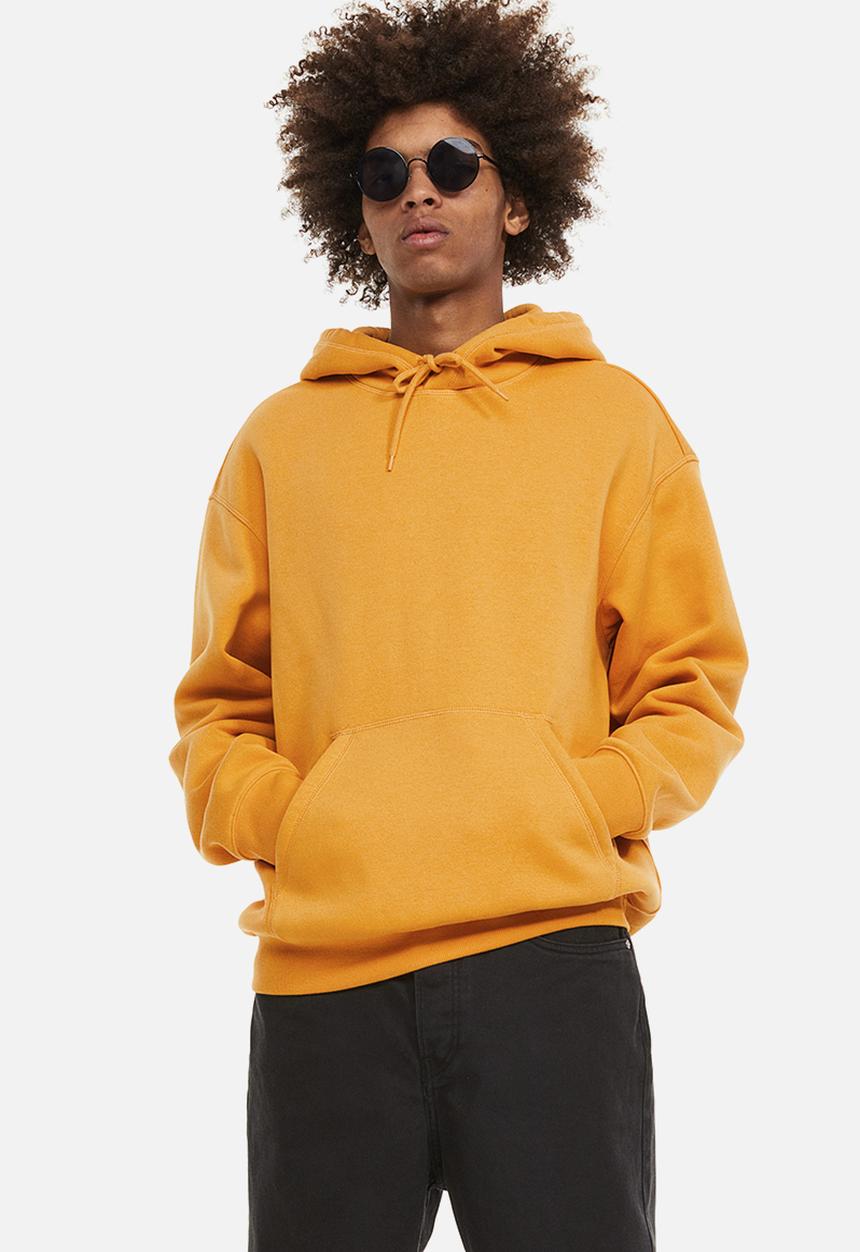 H&M - Relaxed fit hoodie - dark yellow