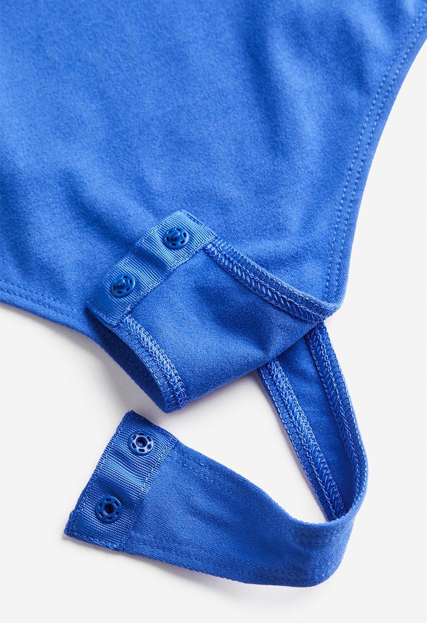 H&M - Short-sleeved thong body - bright blue