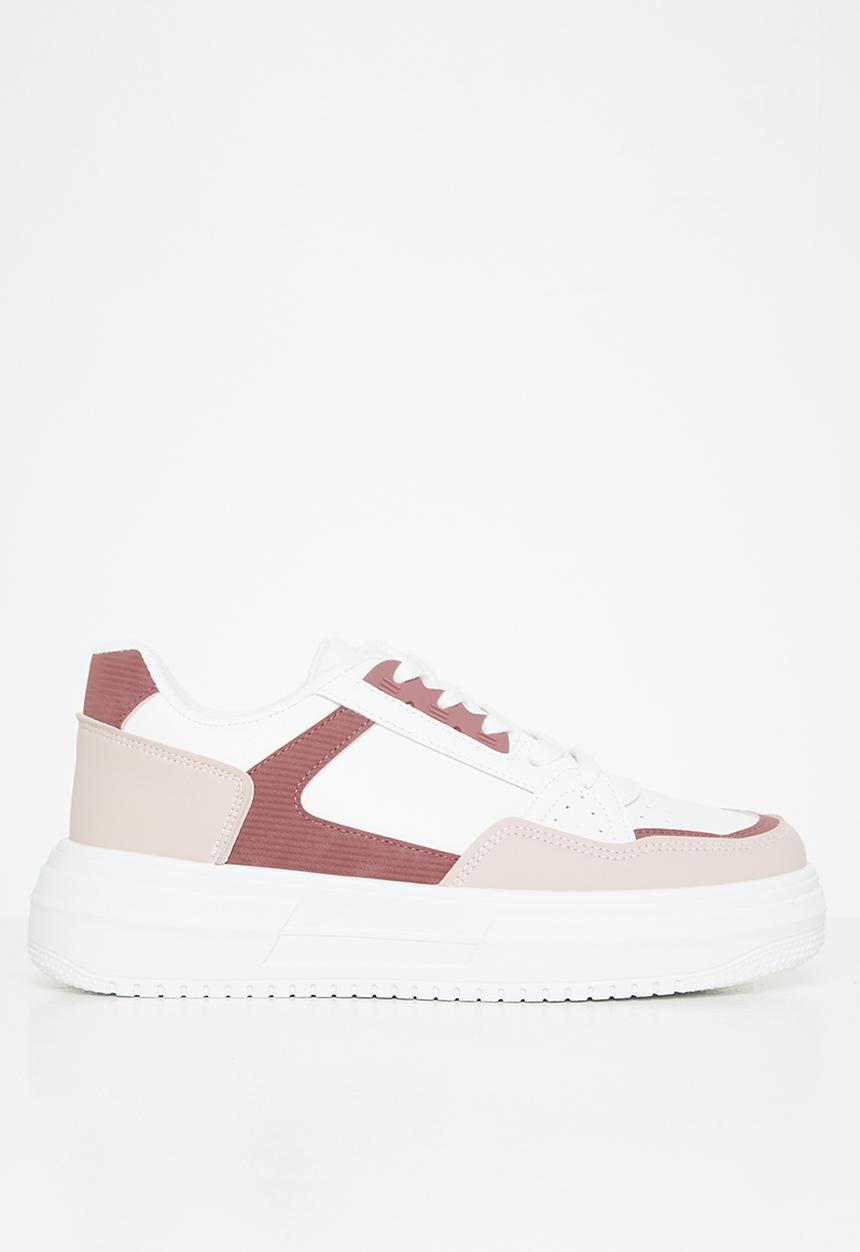 Tom Tom - Colourblock sneaker - white & mink