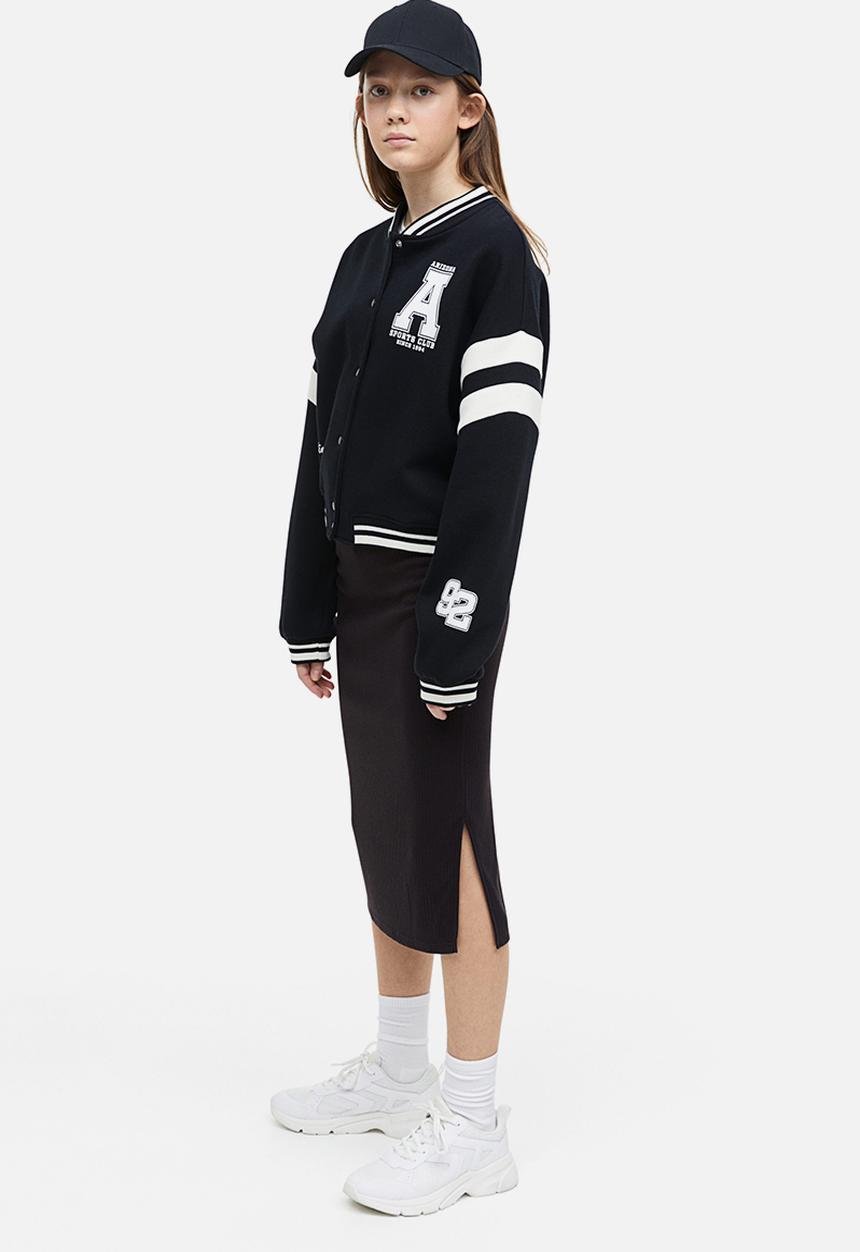H&M - Ribbed skirt - black