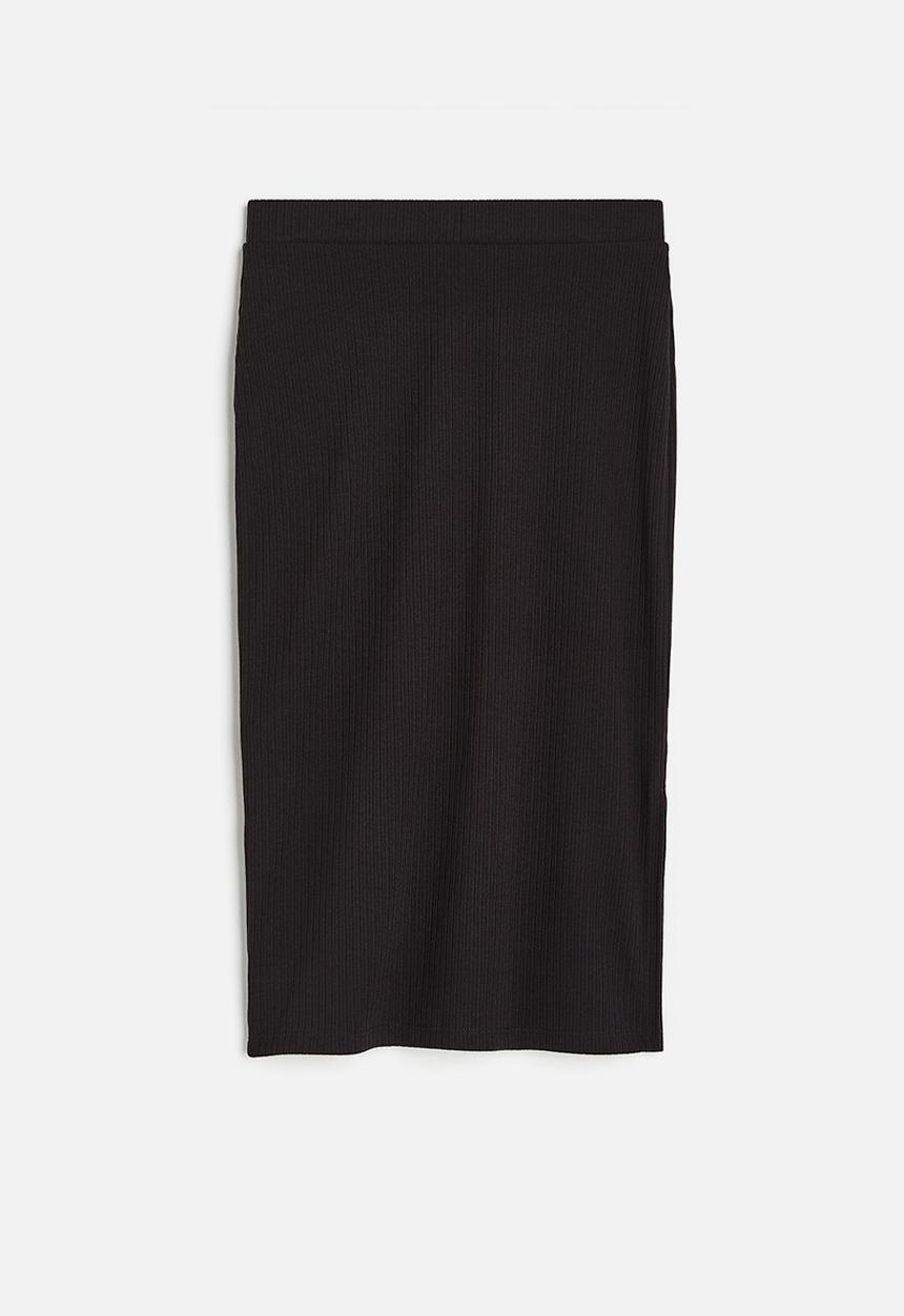 H&M - Ribbed skirt - black