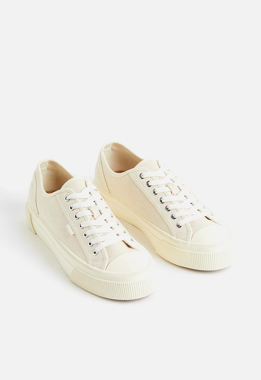 H&M - Canvas trainers - cream