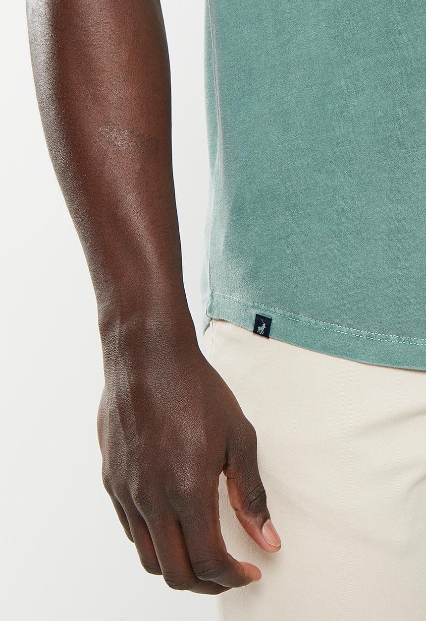 POLO - Mens pjc overdyed short sleeve tee - light blue