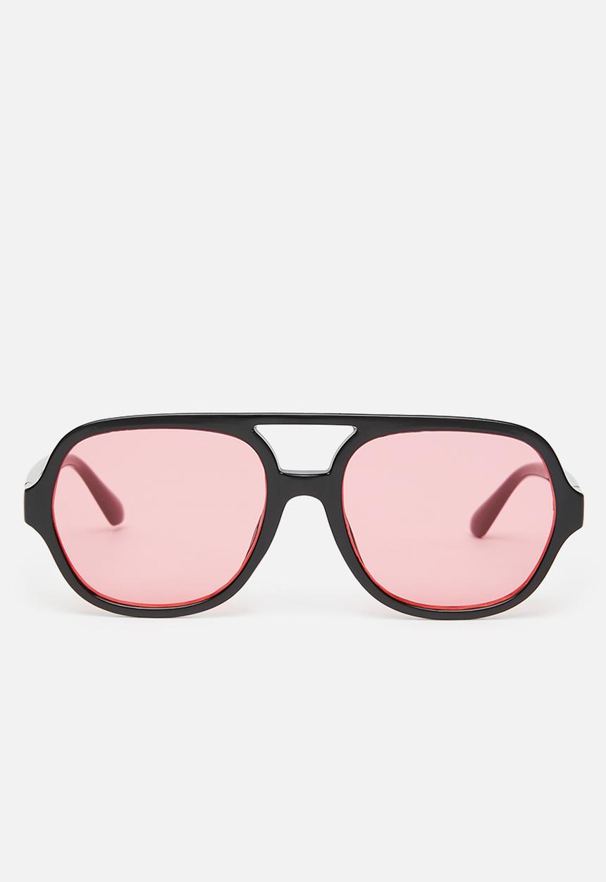Superbalist - Wyatt avaitor sunglases - black & pink