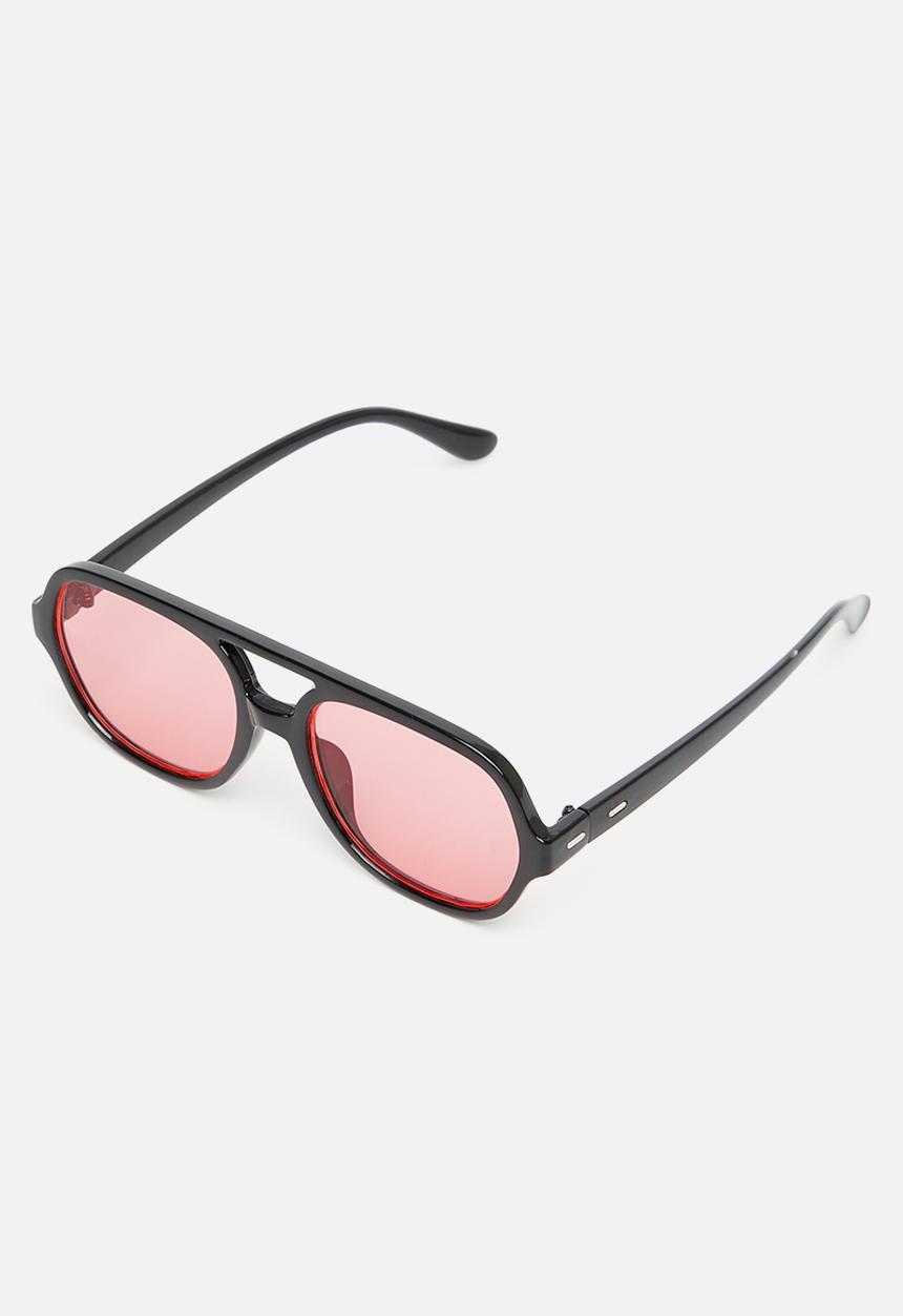 Superbalist - Wyatt avaitor sunglases - black & pink