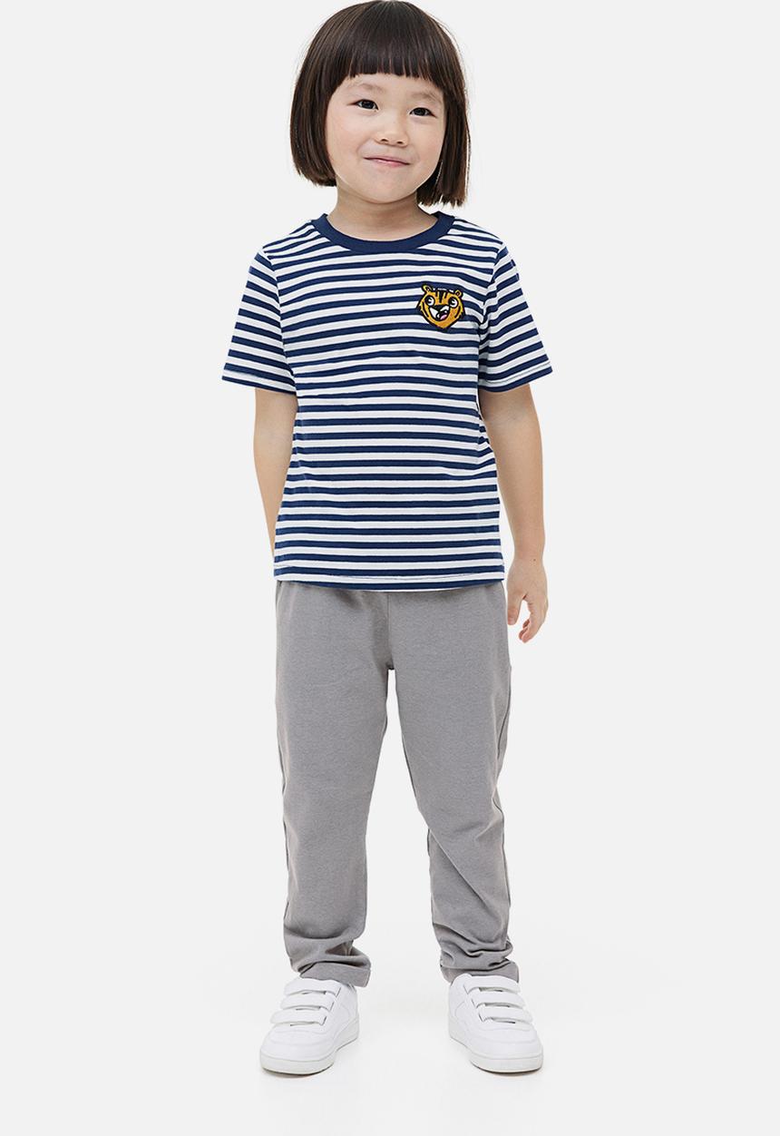 H&M - 3-Pack cotton jersey joggers - light grey & dark grey