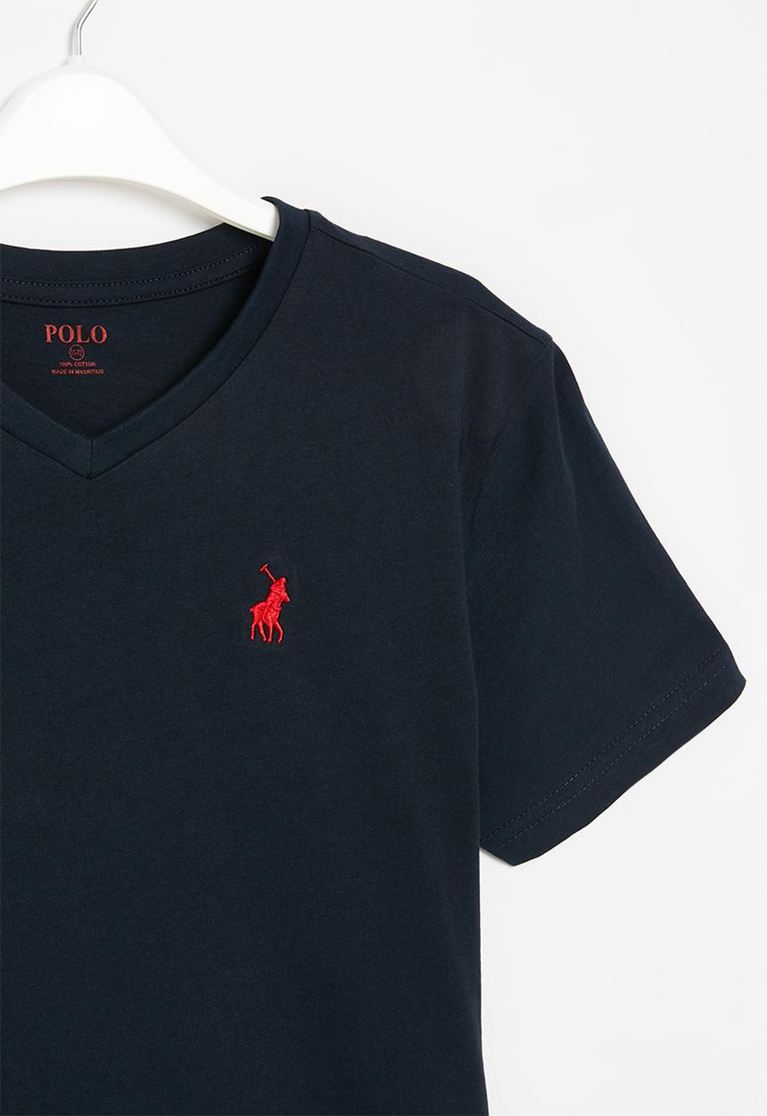 POLO - Boys james v neck tee - navy