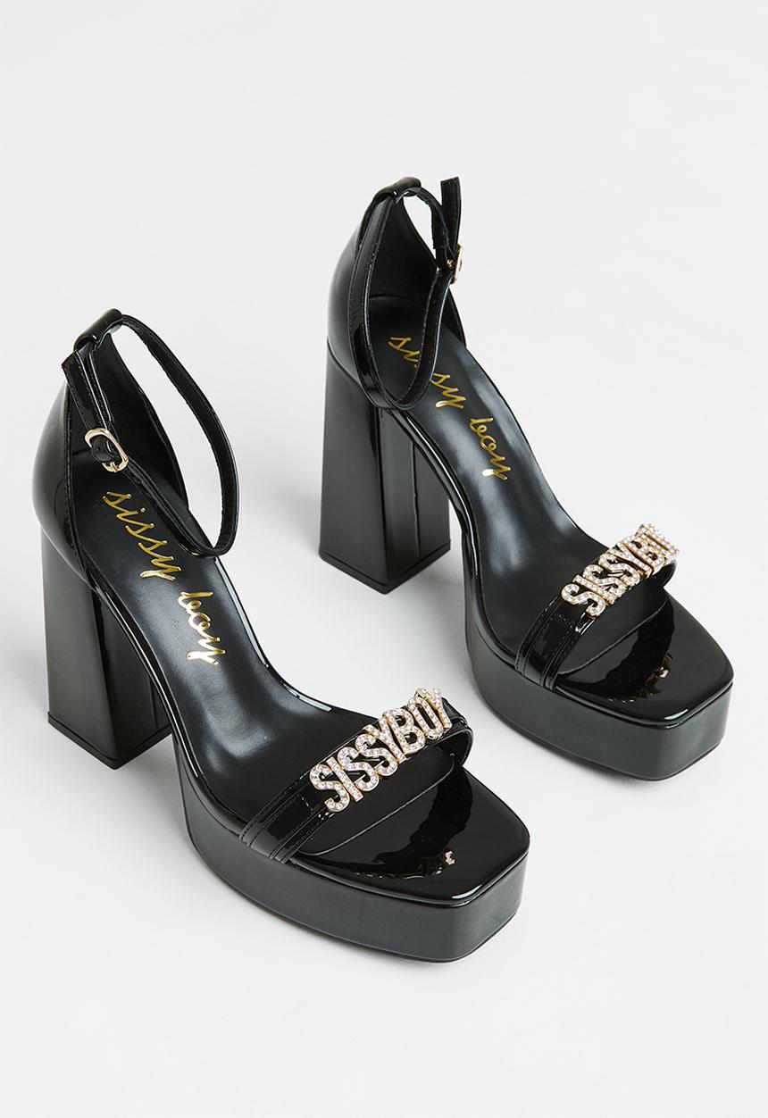 SISSY BOY - Colour pop platform sandal - black