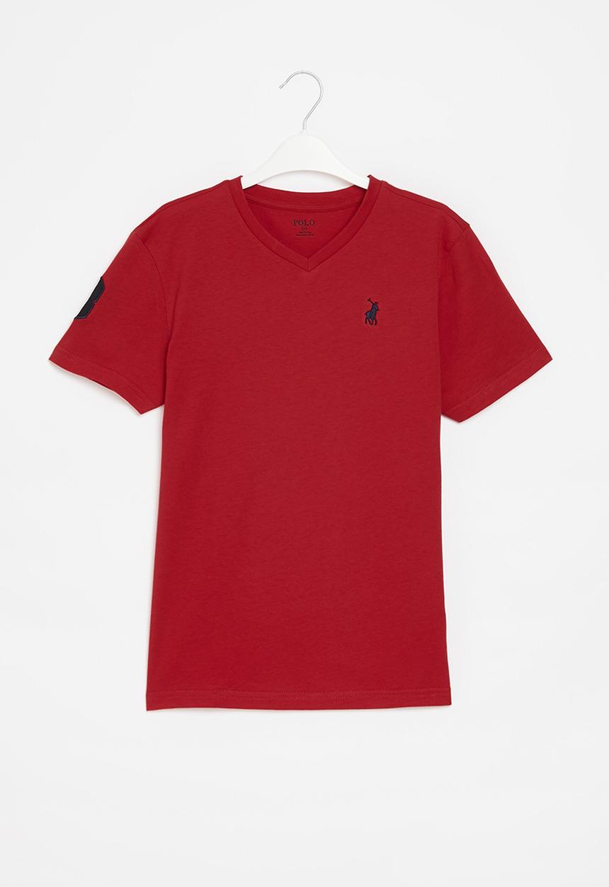 POLO - Boys james v neck tee - red