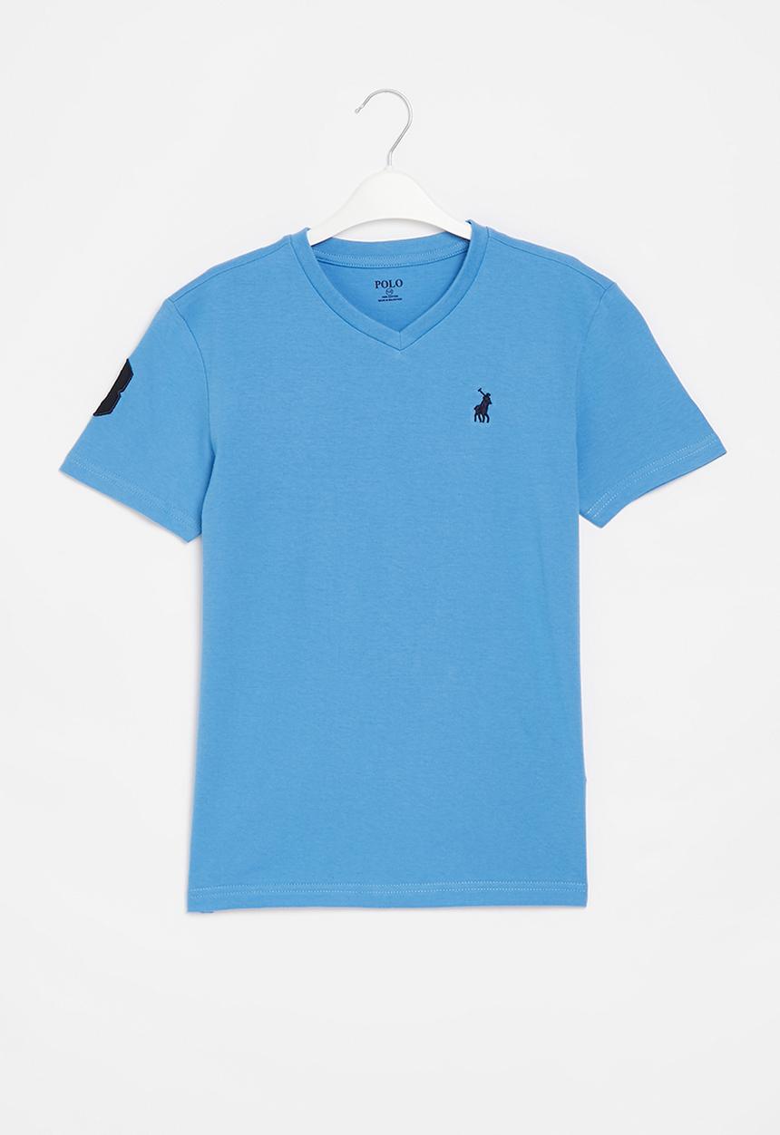POLO - Boys james v neck tee - blue