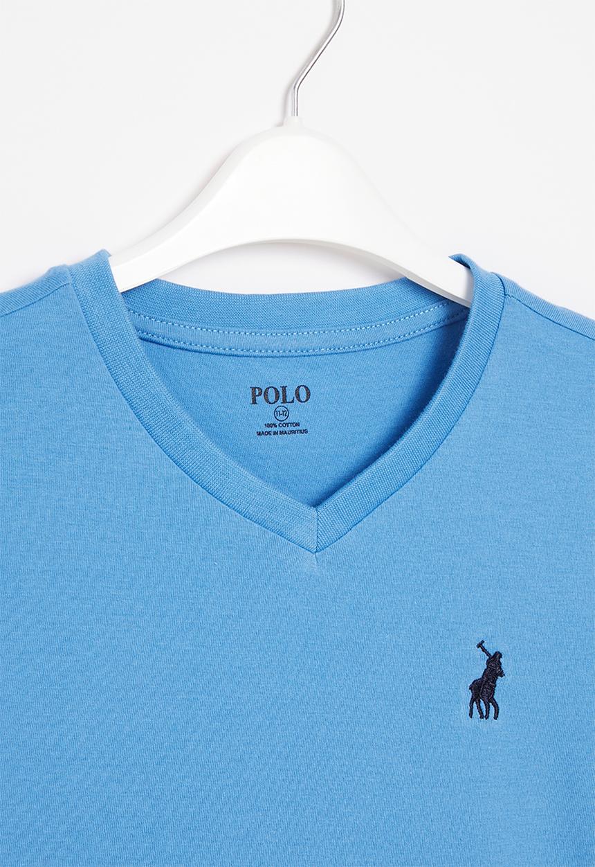 POLO - Boys james v neck tee - blue