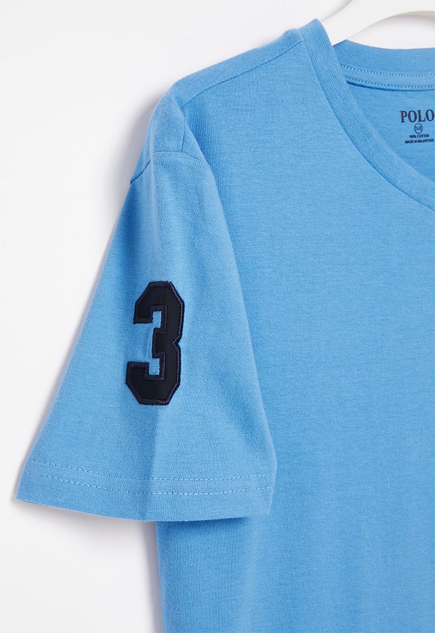 POLO - Boys james v neck tee - blue