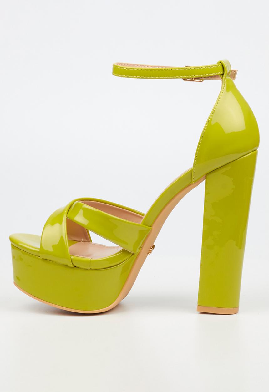 Rock & Co - Monsoon 5 platform heel - green