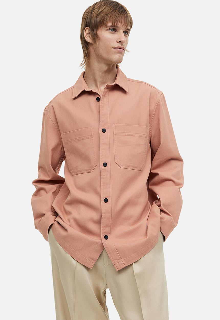 H&M - Regular fit overshirt - salmon pink