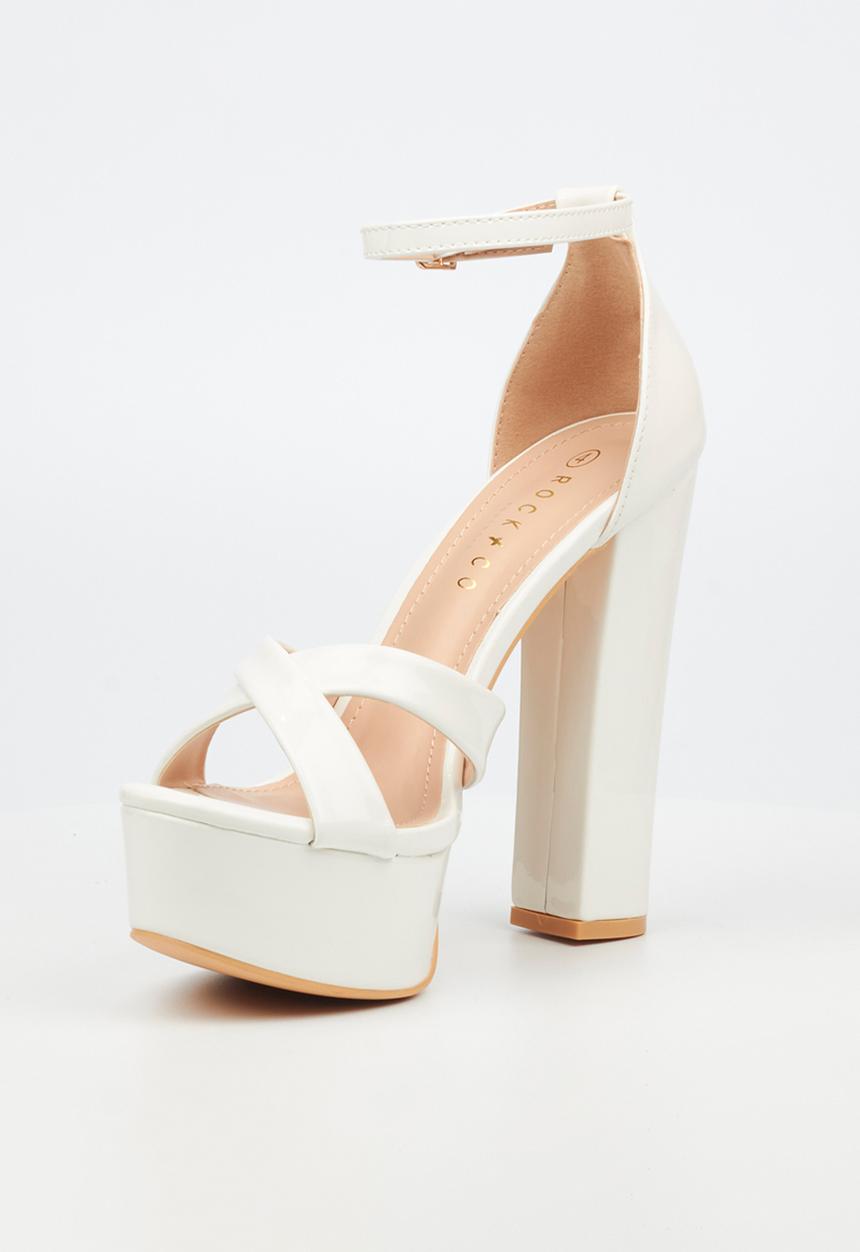 Rock & Co - Monsoon 5 platform heel - white